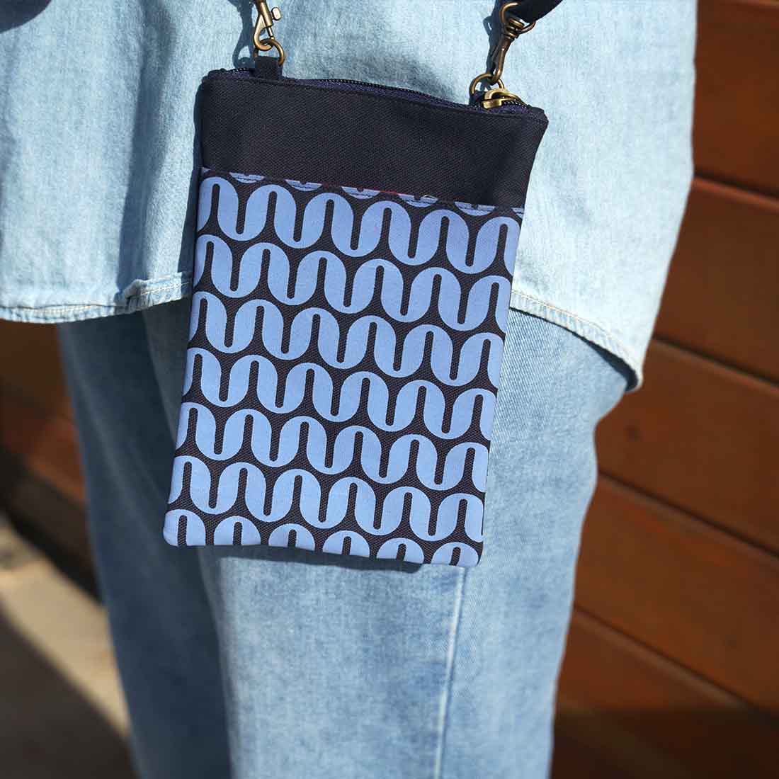 Mini Phone Crossbody - Geometric Prints - Malia Designs