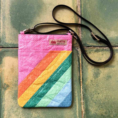 Mini Recycled Crossbody - Rainbow Stripes - Malia Designs
