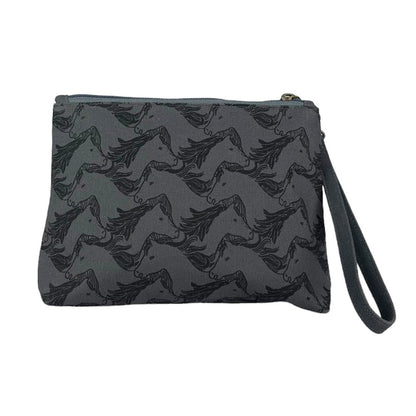 Multipurpose Pouch - Travel Wristlet - Horse Print - Malia Designs