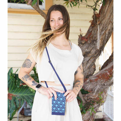 Phone Case Crossbody Wallet - Geometric Prints - Malia Designs