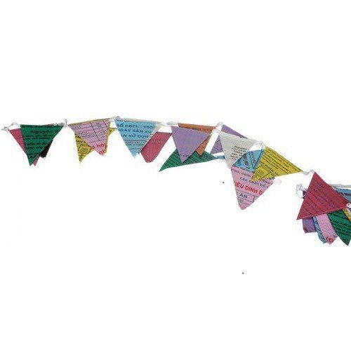 Recycled Banner - Multicolor Pennant - Malia Designs