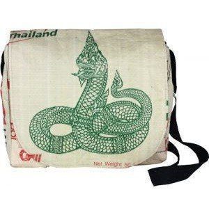 Recycled Cement Bag Messenger - Malia Designs