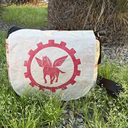 Recycled Cement Bag Messenger - Malia Designs