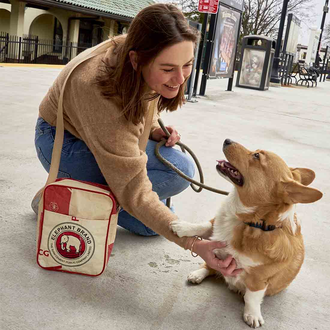 Recycled Cement Crossbody Bag - Malia Designs