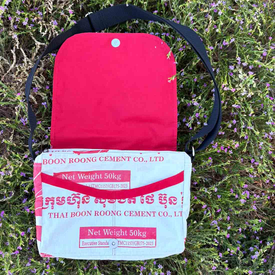 Recycled Cement Small Messenger - Malia Designs