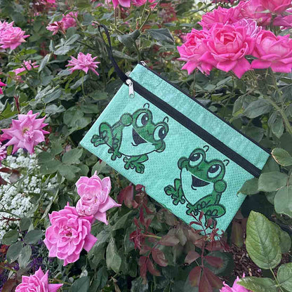 Recycled Feed Bag - Double Zip Case - Malia Designs