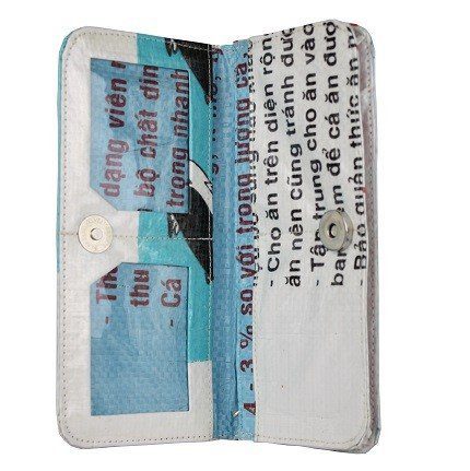 Recycled Feed Bag Long Wallet - Malia Designs