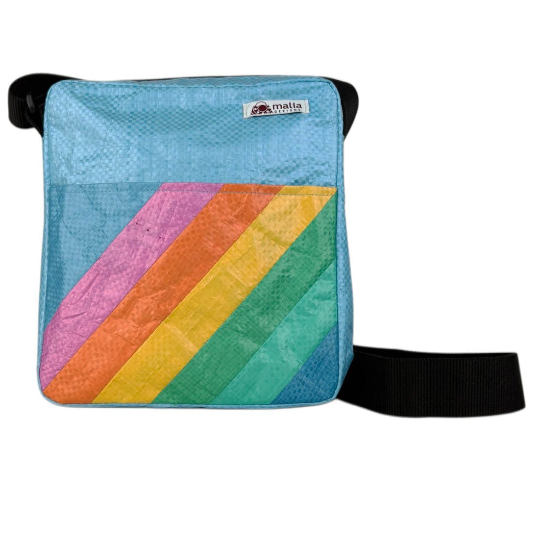Recycled Small Crossbody - Rainbow Stripes - Malia Designs