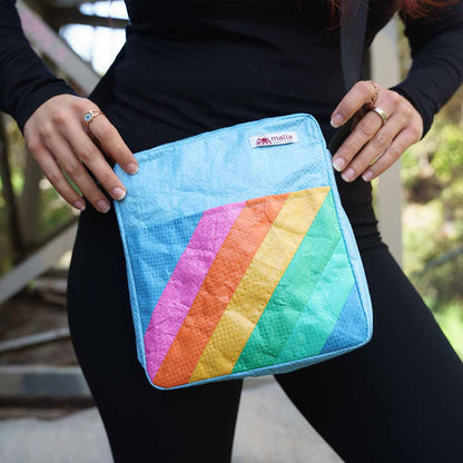 Recycled Small Crossbody - Rainbow Stripes - Malia Designs