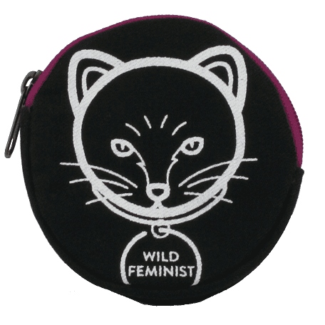 Statement Coin Purse - Cat Feminist - Malia Designs