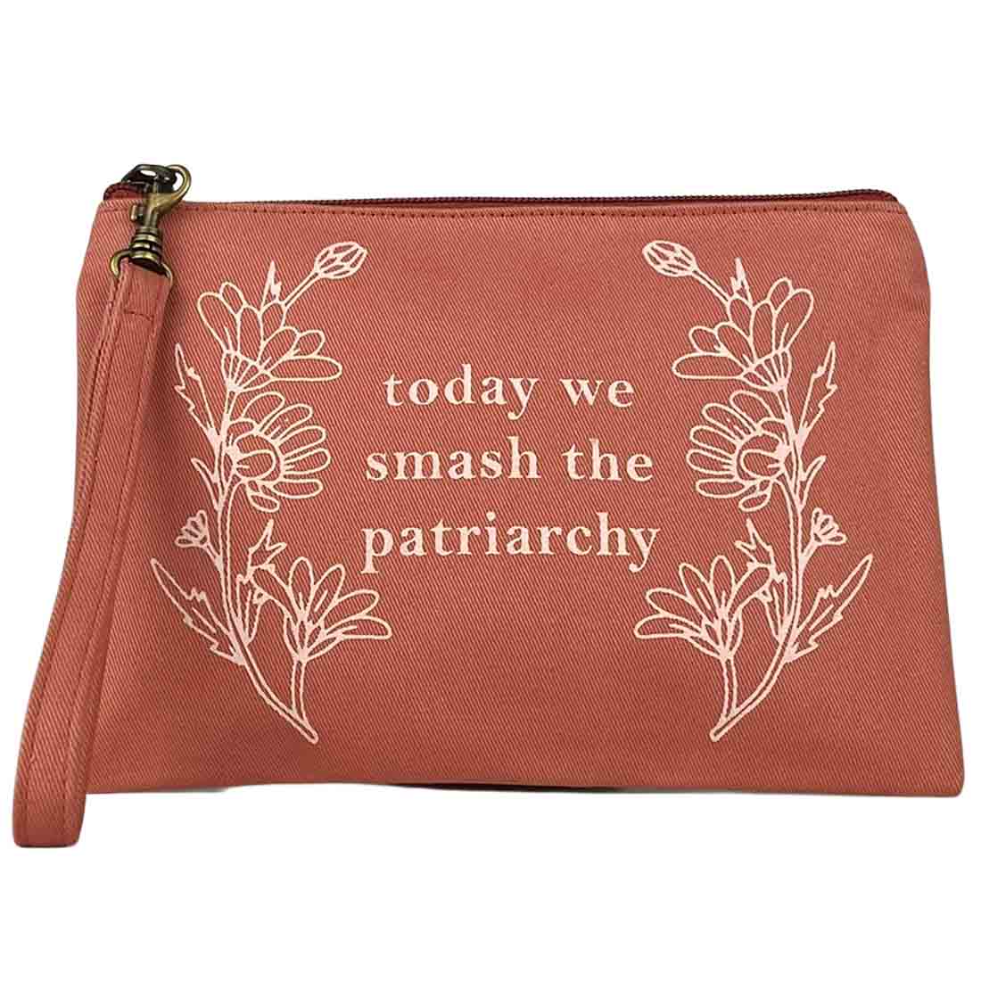 Statement Pouch - Patriarchy Coral - Malia Designs