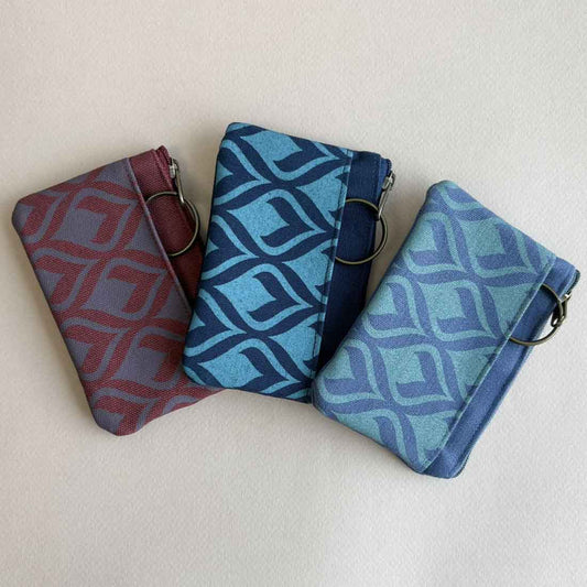 Sustainable Canvas Mini Pouch - Geometric Prints - Malia Designs